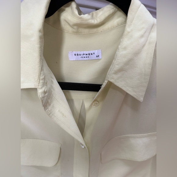 Equipment lime yellow sleeveless slim signature blouse size S - Picture 2 of 5